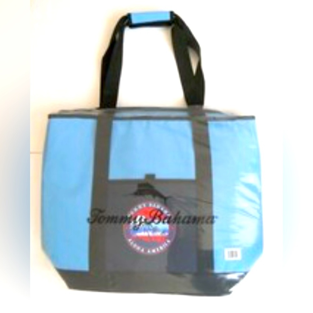 Tommy Bahama Canvas Insulated Cooler Aloha America Beach Blue Tote~~NEW~~🌴☀️❤️
